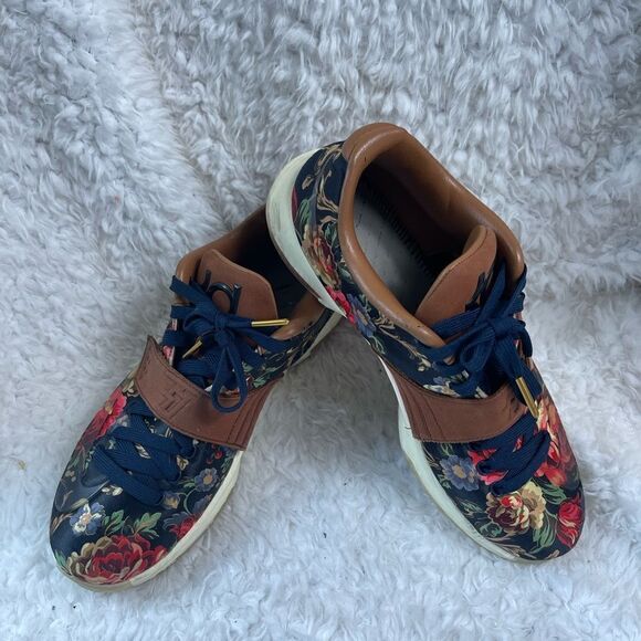 Nike Kevin Durant 7 EXT QS Floral Pattern midnight Navy black/hazelnut 2014 SZ9 - Picture 3 of 12